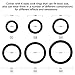 Cob Penis Ring with 6 Different Sizes, Silicone Cock Rings Adult Sex Toys for Men & Couple