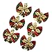 12pcs Grid Christmas Mini Cute Bow Tree Hanging Decoration Xmas Bowknot Ornament 5CM