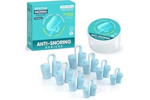 FARRINNE Anti Snoring Devices, 4 Sizes Silicone Reusable Nose Vents Nasal Dilators for Breathing, Comfortable & Effective Snoring Solution Helps Anti Snoring Nаsal for Better Sleep- 8Pcs