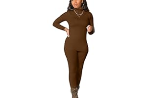 Mokoru Women's Tracksuit 2 Piece Outfits Turtleneck Long Sleeve Shirt Workout Jogger Legging Pants Set