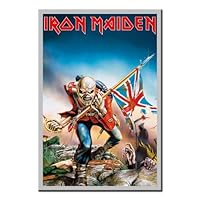 Iposters Silver Framed Iron Maiden Trooper Poster - Approx 39 X 27 Inches (98 X 68 Cms)