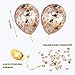 HoveBeaty Champagne Gold Confetti Balloons, Round 12'' Party Balloons Latex Transparent Champagne Rose Golden Balloons with Gold Ribbon for Wedding, Proposal, Birthday Party Decorations (20 Pack)
