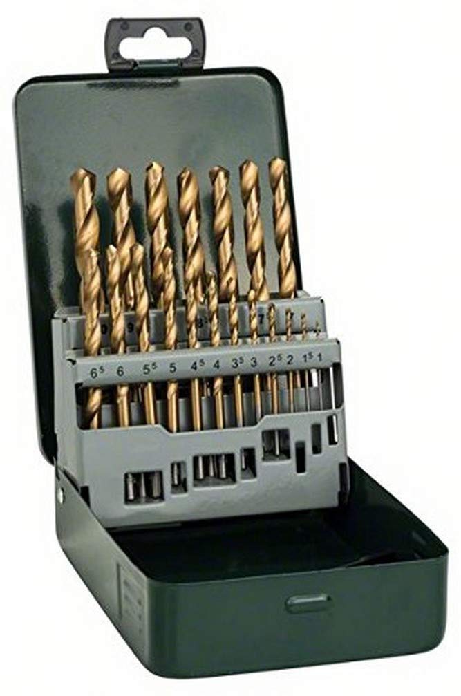 Bosch 19 pcs. HSS-TiN Metal Drill Bit Set (for Metal, Ø 1-10 mm, Accessory Drill Driver) — image 1