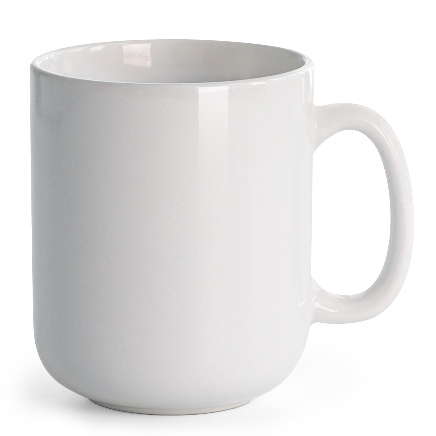harebe 20 oz Large Coffee Mug, Smooth Ceramic Tea Cup for Office and Home, Big Capacity with Handle, White