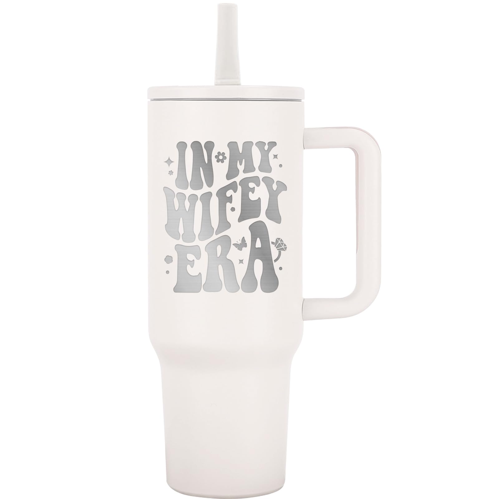 Photo 1 of *HANDLE BROKEN** JETIKON Bridal Shower Gifts for Bride In My Wifey Era 40oz Tumbler with Lids Straws Bride Wifey Cup Bride Gifts Bachelorette Gifts for Bride to Be Wedding Gifts for Bride Engagement Gifts for Her