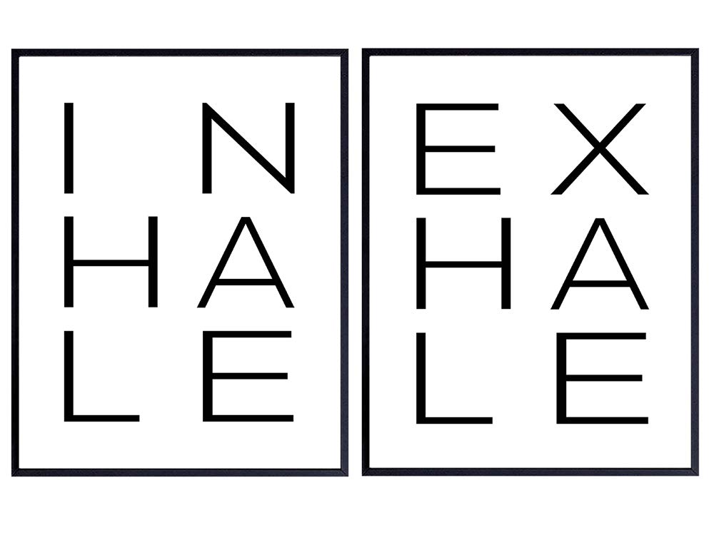 Inhale Exhale Wall Art - Zen Inspirational Meditation Wall Art Print - Unframed Typography - Spiritual Gift for Meditation Fans - Great for Bedroom, Yoga Studio - Chic Home Decor - 8x10 Print