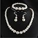 Rurah Jewelry set for Women Faux Pearl Necklace Earrings Bracelet Party Wedding Accessories