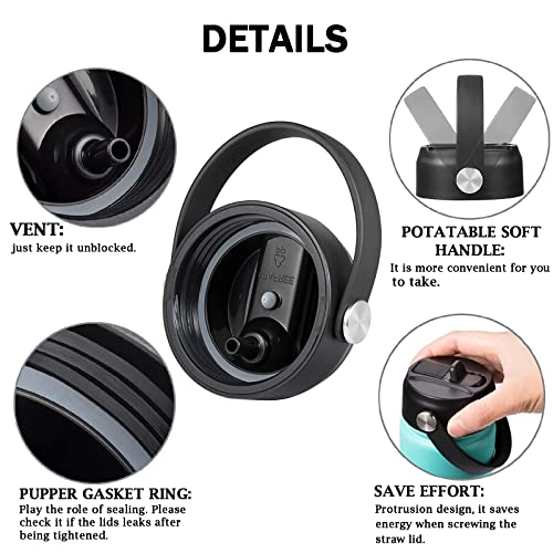 LLCJYYCY Hydroflask Wide Mouth Lids with Straws, Flexible Straw Lid for  Hydro Flask Wide Mouth 12 18 20 32 40