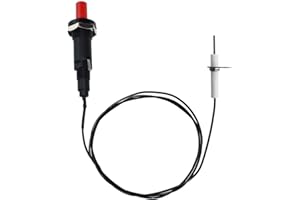 Aifeier ET Piezo Spark Ignition, Propane Push Button Piezo Igniter Kit with Threaded Ceramic Electrode lgniter Fit for Gas Fireplace, Oven, Heater, Kitchen lgniter (1 Pack)