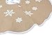 OurWarm Christmas Tree Skirt 30 Inch, Burlap Tree Skirt Printed with White Snowflake Vintage Christmas Tree Decorations, Small Tree Skirt for Holiday New Year Xmas Party Supply Indoor Outdoor