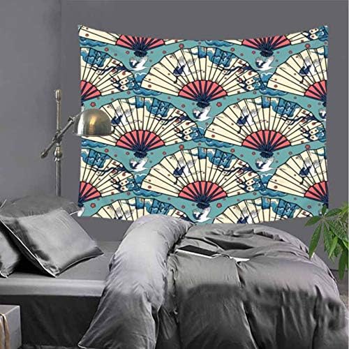 Rjjdd Japanese Painting Printed Tapestry Mandala Wall Hanging Bohemian Bedspread Dorm Decor Tapestries Lze37 200X150Cm