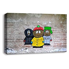 Canvas Wall Art Creative Graffiti Canvas Prints Home Artwork Decoration for Living Room Bedroom - 12x18 inches