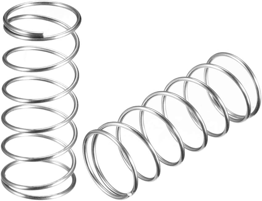 sourcing map Wire Diameter 0.039", OD 0.63", Free Length 1.57" Spring Steel Coil Extended Compressed Spring 10pcs
