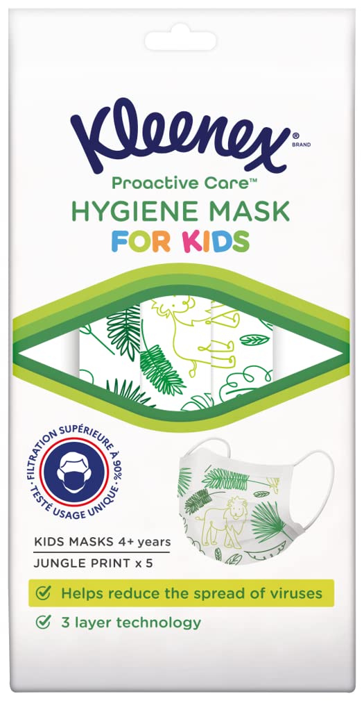 Kleenex Kids Face Masks, Proactive Care, 5-count