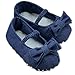 DZT1968® Baby Girl Soft Sole Denim Colth Shoes Prewalker with Bowknot (0~6 Months Baby)