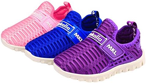 Boys and Girls Water Shoes Breathable Mesh Slip-on Sneakers for Running Walking Pool Beach (Toddler/Little Kid/Big Kid),TZ0018,blue,33