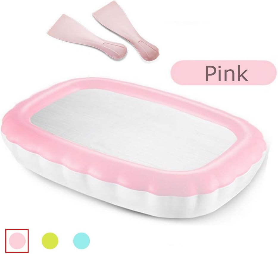 Ezsho Homemade Fried Ice-cream Machine, DIY Fruit Ice Cream Maker (Pink)