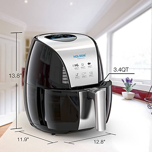 HOLSEM Digital Air Fryer with Rapid Air Circulation System, 3.4 QT
