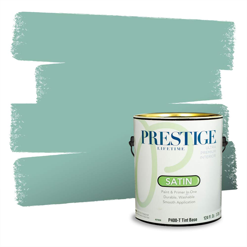 Photo 1 of PRESTIGE Paints Interior Paint and Primer In One, 1-Gallon, Satin, Comparable Match of Behr* Mild Evergreen*