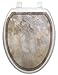 Toilet Tattoos, Toilet Seat Cover Decal, Silver Stone, Size Elongated