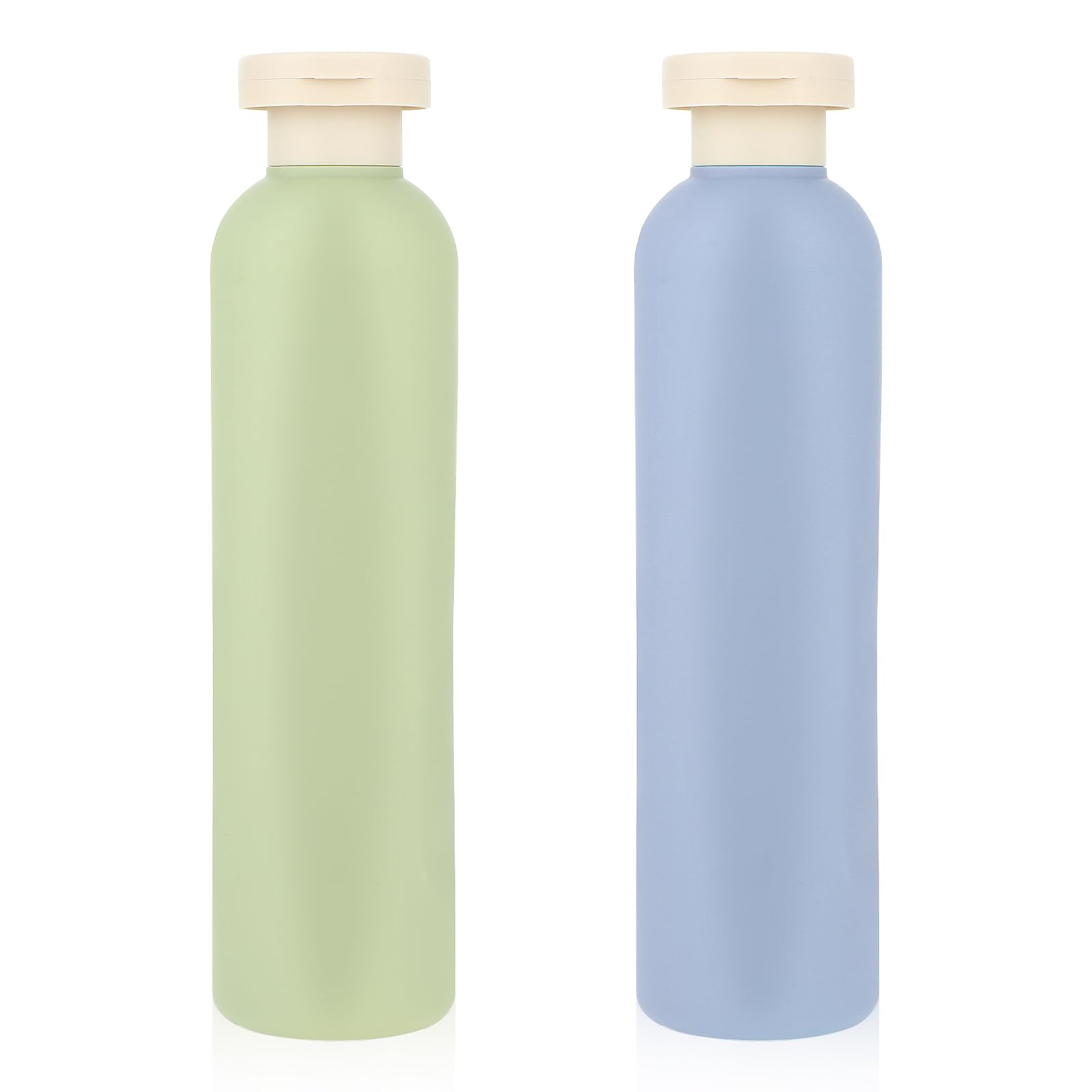 WLLHYF Squeeze Bottles 2 Pack 200 ML Refillable Plastic Travel Containers Empty Bottles With Disc Top Flip Cap Travel Accessories for Shampoo Creams Lotion Conditioner
