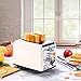 Toaster 2 Slice, Retro Small Toaster with Bagel, Cancel, Defrost Function, Extra Wide Slot Compact Stainless Steel Toasters for Bread Waffles, Cream