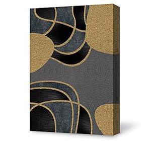 Canvas Wall Art for Living Room,Bedroom Home Decoration Gilding Abstract Artwork Ready to Hang - 12x18 inches