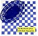 12 Blue Plastic Oval Food/Burger Baskets plus 120 Checkered Deli Paper Liners. Restaurant/Food Tray Basket Sets for Barbecues, Picnics, Parties, Kids Meals, Outdoors.