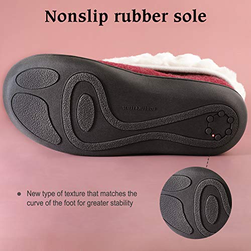 Wishcotton-Womens-Cute-Comfy-Fuzzy-Felt-Memory-Foam-Slippers-Indoor-Outdoor-Nonslip-Rubber-Sole-House-Shoes