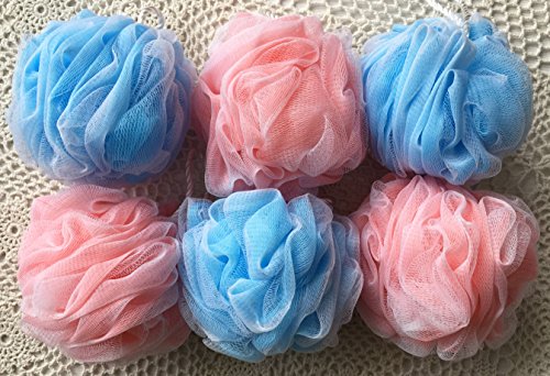 CLEARANCE SALE! Premium Shower Bath Pouf Loofah Sponge (6 pack) - Thumbnail 4