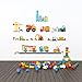 DECOWALL DS4-8012 Construction Site Kids Wall Stickers Wall Decals Peel and Stick Removable Wall Stickers for Kids Nursery Bedroom Living Room d?cor