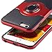UrbanDrama iPhone 6s Plus Case, iPhone 6 Plus Case, Slim Kickstand Cover with 360 Degree Rotating Ring Holder Support Magnetic Car Mount Soft TPU Case for iPhone 6s Plus 6 Plus 5.5 inch, Black Red