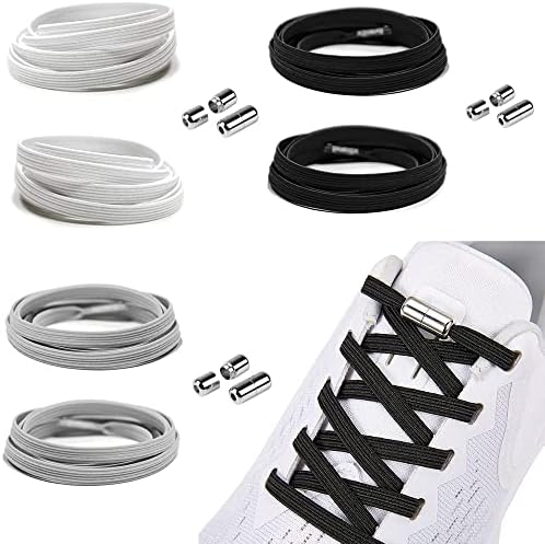 Pairs Casual Sports Shoelace Buckle, No Tie Shoe Laces Elastic