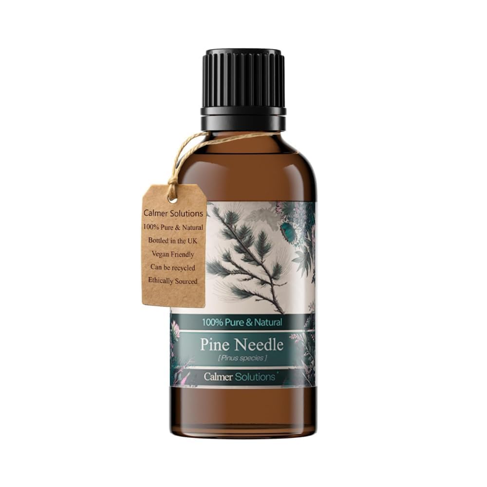 Pine Needle Essential Oil 50ml – 100% Pure & Natural Aromatherapy Oil – Pinus Sylvestris – Amber Glass Bottle – Vegan & Cruelty-Free