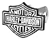 License Plate Shop Harley-Davidson Auto Hitch Plug Black & White Bar Shield -2287 by Plasticolor