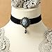 JJTZX Victorian Black Velvet Lace Cameo Choker Gothic Lady Necklace Gift for Her (Black Cameo)