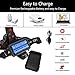 Head Lamp Rechargeable Headlamp,3 LED 4 Modes 18650 USB Rechargeable Adjustable Zoom Waterproof Flashlight Head Lights for Camping Hiking Outdoors