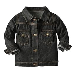 IMEKIS Toddler Baby Denim Jackets Button Down Jeans