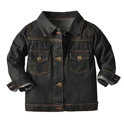 IMEKIS Toddler Baby Denim Jackets Button Down Jeans