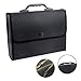 Oak-Pine 26 Pockets Expanding File Folder - Large Plastic A4 US Letter Size Expandable File Organizer Document Accordion File Folder Wallet Briefcase Business Filing Box with Handle (Black)