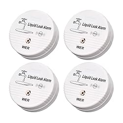 WER Water Leak Alarm Sensor, Battery Operated Leak