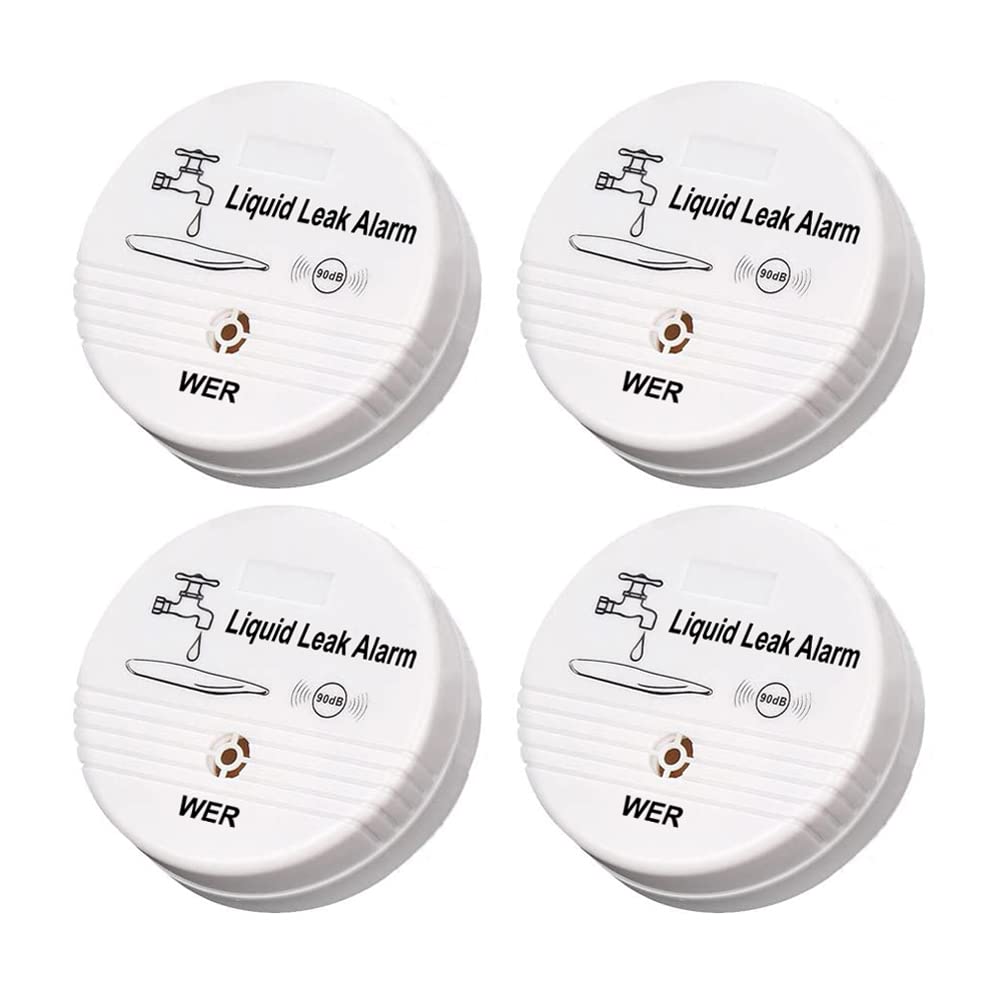 WER Water Leak Alarm Sensor, Battery Operated Leak