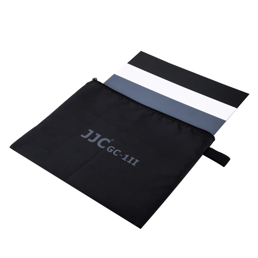 A4 size 3-in-1 Netural Gray Card 18% White Balance Cards Set for DSLR, Film Exposure Photography Card Video Color Custom Calibration Camera Checker Cards w Carry Pouch Waterproof for Canon Nikon Sony