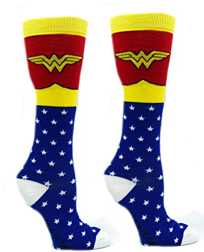 Wonder Woman Superhero Socks, Shoe Size: 4-10