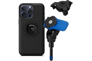 Quad Lock Handlebar Clamp Motorcycle Phone Mount with Vibration Dampener and MAG Phone Case for iPhone 15 Pro Max