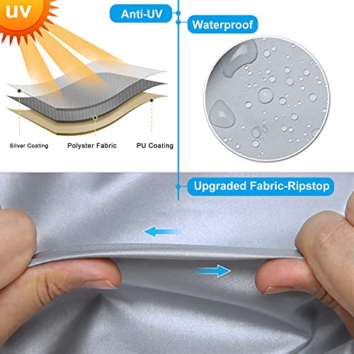 RVMasking 2021 Upgraded 150D Travel Trailer RV Cover Fits up to 15' RV