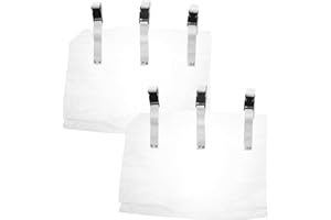 HOMSFOU 2pcs Chair Foot Cover Pad, Plastic Washable Clinic Unit Transparent Mat with Elastic Bands Chair Toe Cover Sleeve