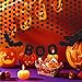 Black Glittery Boo Bat Banner and Black Glittery Circle Dots Garland Halloween Party Decoration Supplies