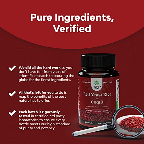 Red Yeast Rice with CoQ10 Supplement Heart Health and High