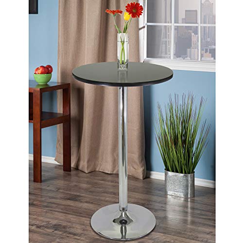 Winsome Wood 93624 Spectrum Dining, Black & Chrome